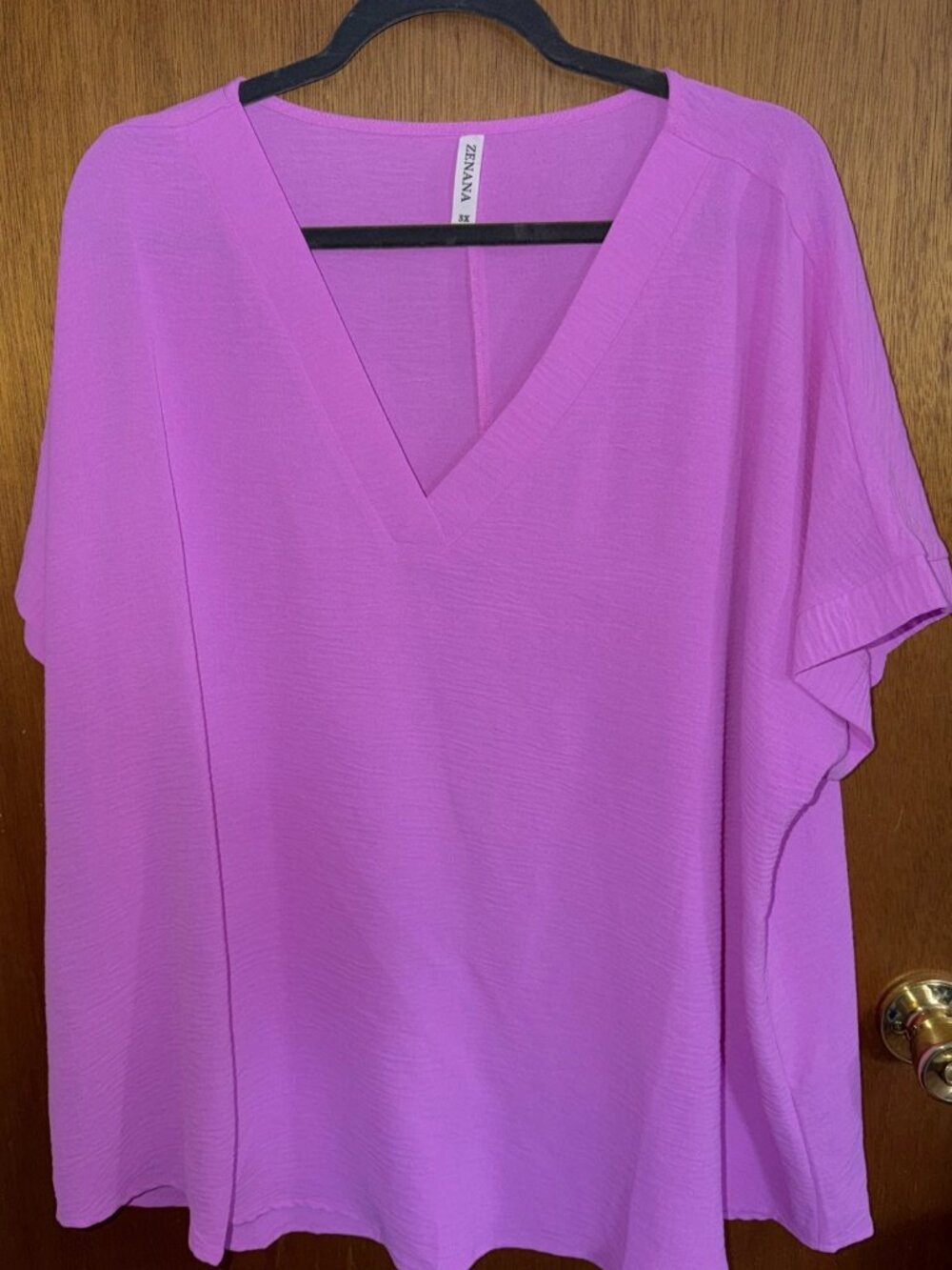 Zenana Women's V-Neck Airflow Material Lilac 3x